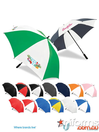 Colorful promotional umbrellas with high quality wind-resistant frame for uniforms in Gusto Umbra