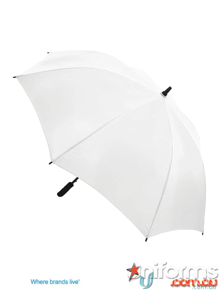 White Gusto Umbra golf umbrella with high quality wind-resistant frame for uniforms