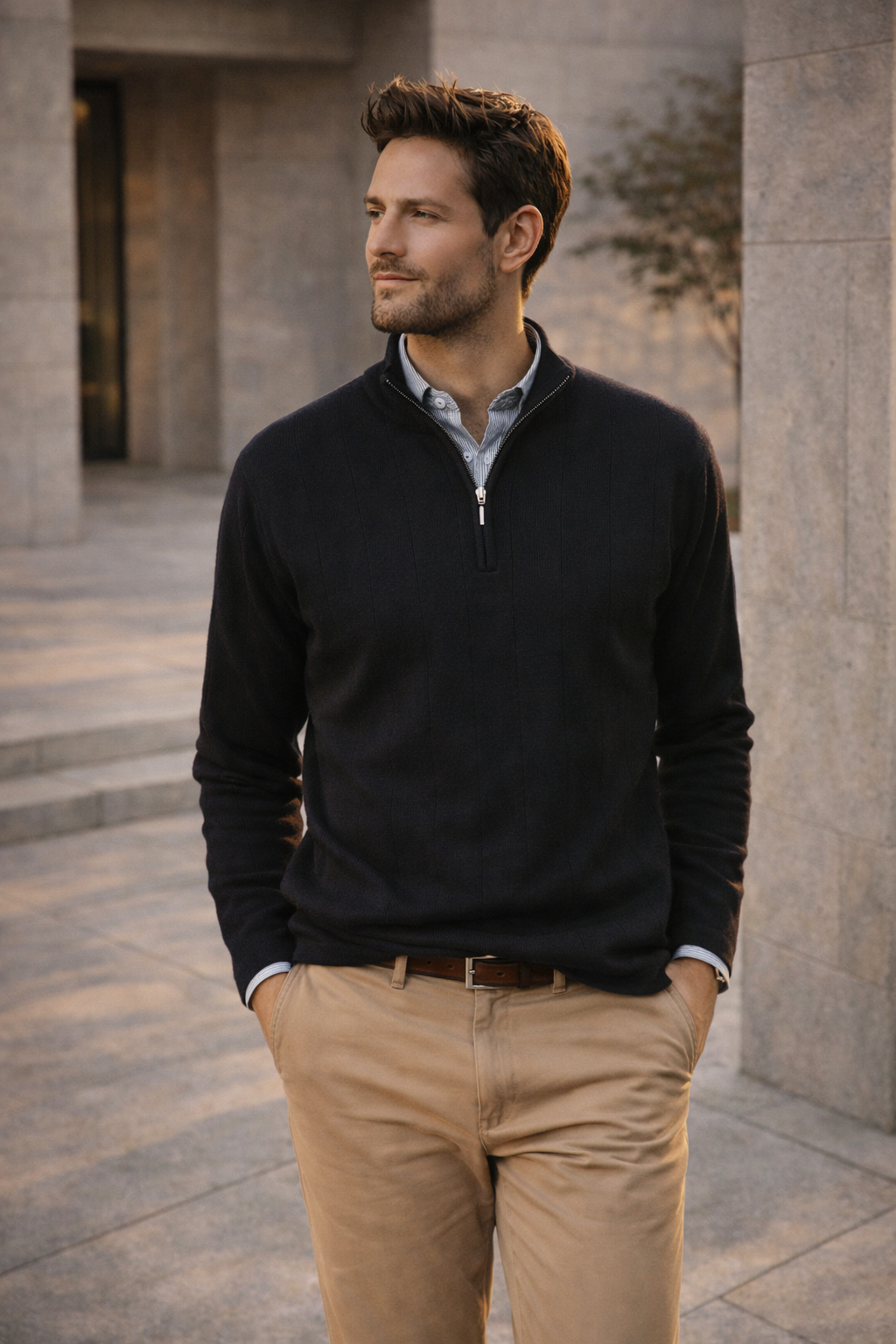 Half Zip Merino Rich Pullover