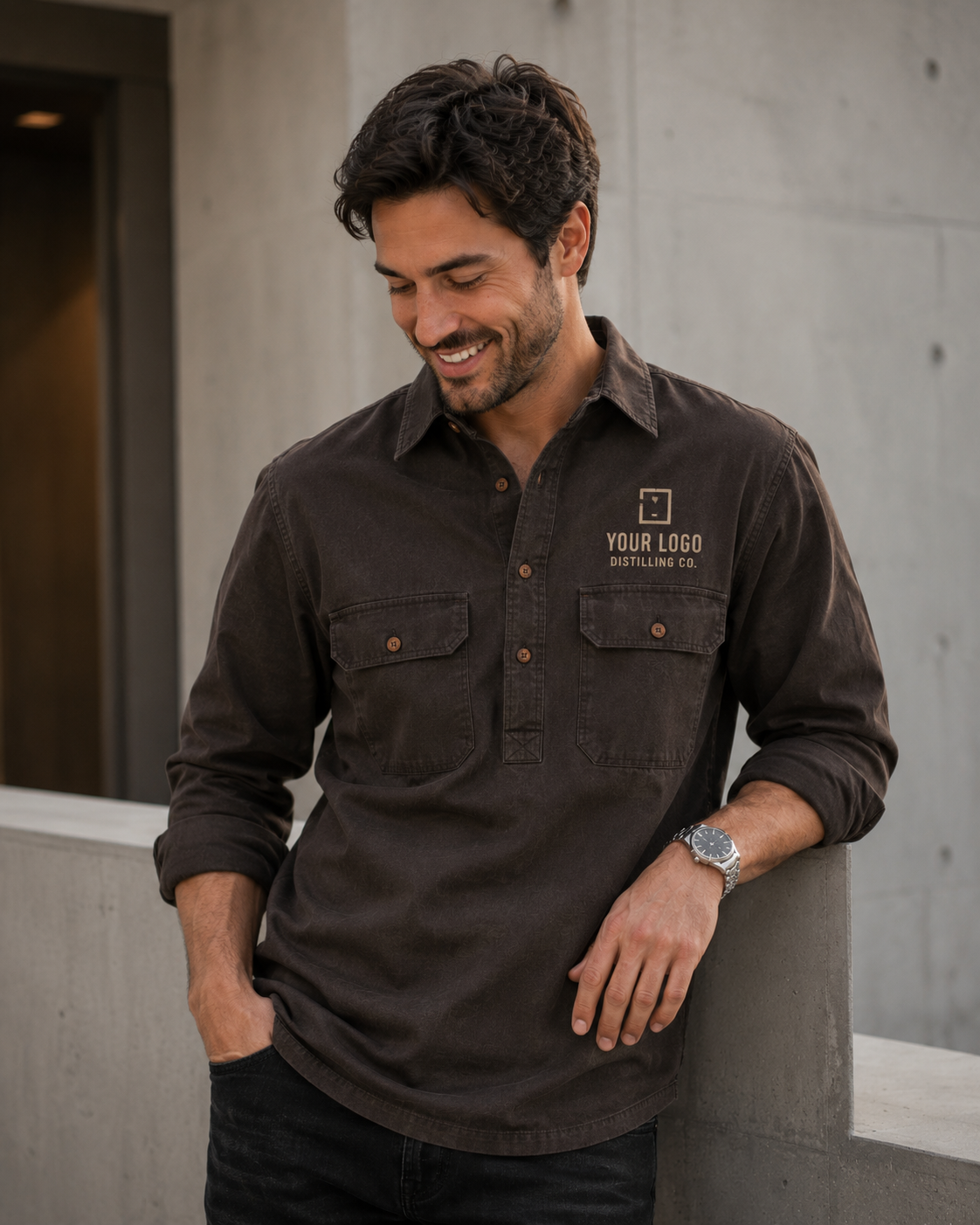 Goodmates Half Placket Drill Shirt