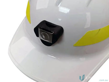 White hard hat with black mount for Nightstick Zero Band Zero Band Headlamp
