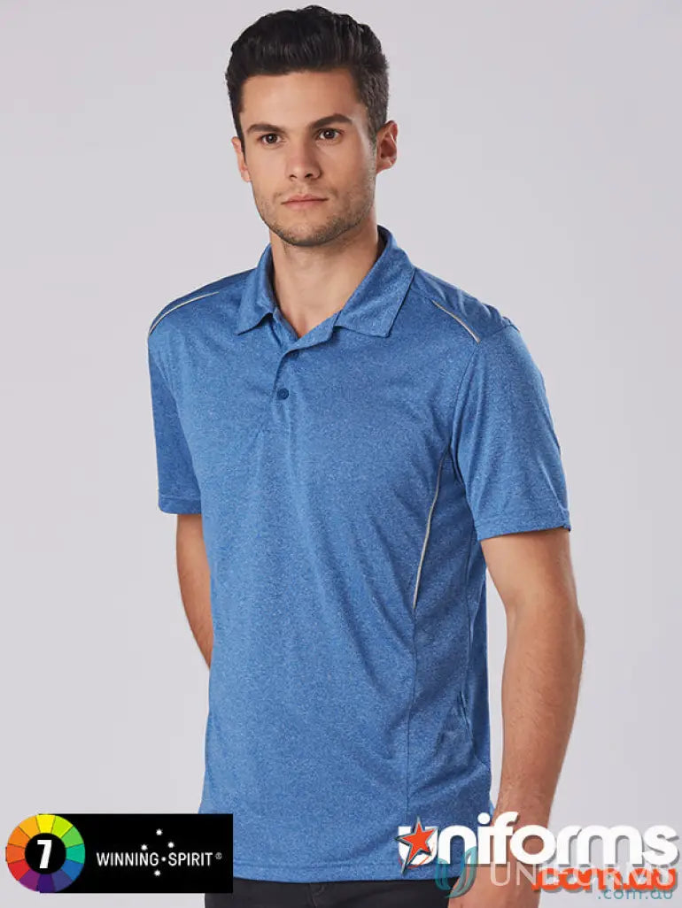 Blue rapid cool cationic short sleeve polo shirt from the Harland Polo collection