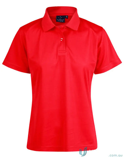 Vibrant red Heart Foundation Ladies Polo with ps82 verve and cooldry® polyester mini fabric