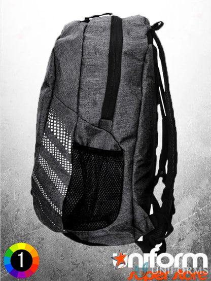 Heather Back Pack with Gray color and mesh pocket perfect for bag orders and uniforms
