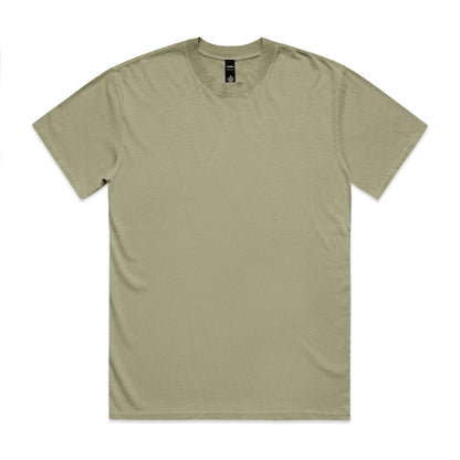 Olive green t-shirt with short sleeves and crew neck, made of cotton.
