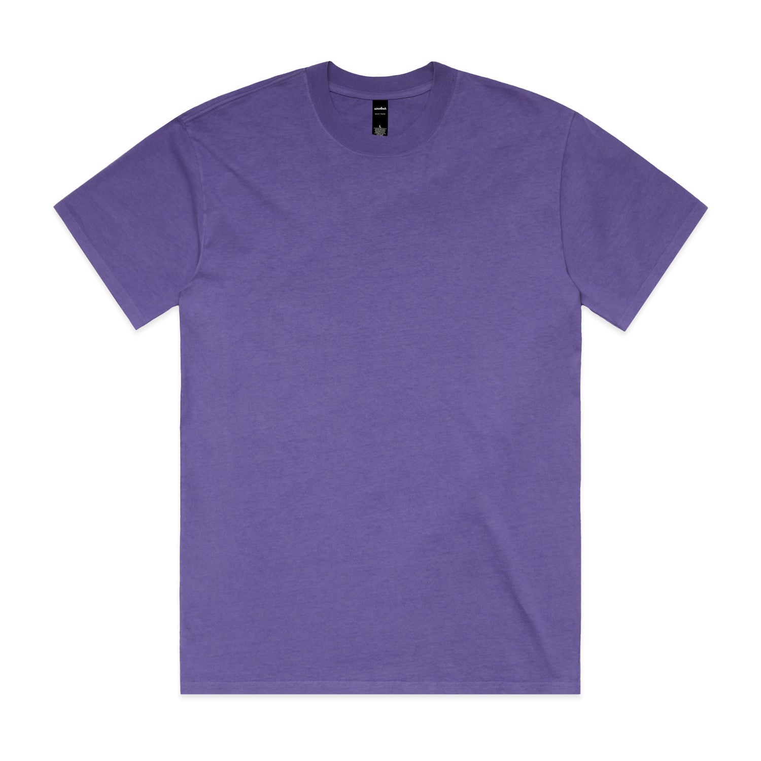 Lavender t-shirt with short sleeves and crew neck, made of cotton.