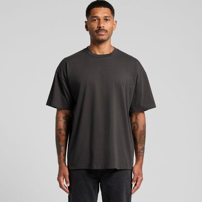 Charcoal gray oversized t-shirt with a relaxed fit and crew neck design.