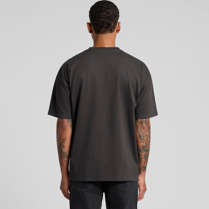 Charcoal gray oversized t-shirt with a crew neck and short sleeves.