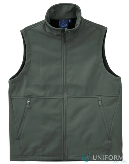 Olive green jk25 men’s softshell HiTech vest for outdoor fun and active wear