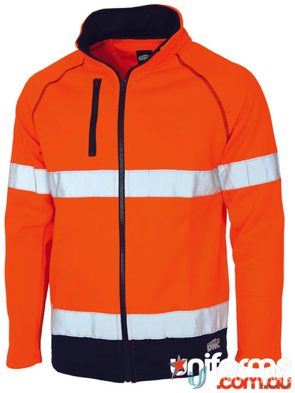 Orange HiVis CSR Taped Softshell Jacket with reflective stripes for safety