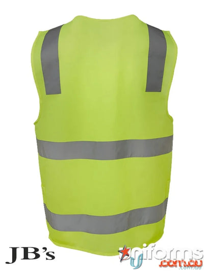 Yellow safety vest with reflective stripes from HiVis D+N Zip Safety Vest for Australian standards