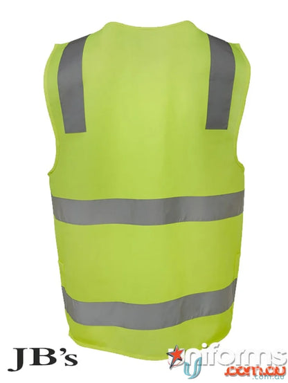 Yellow safety vest with reflective stripes from HiVis D+N Zip Safety Vest for Australian standards