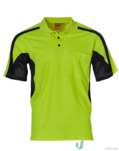 High-visibility polo shirt with black accents from HiVis Fashion PoloUnisex collection like SW25 Hi-Vis or Spirit HiVis Truedry for the winning spirit HiVis