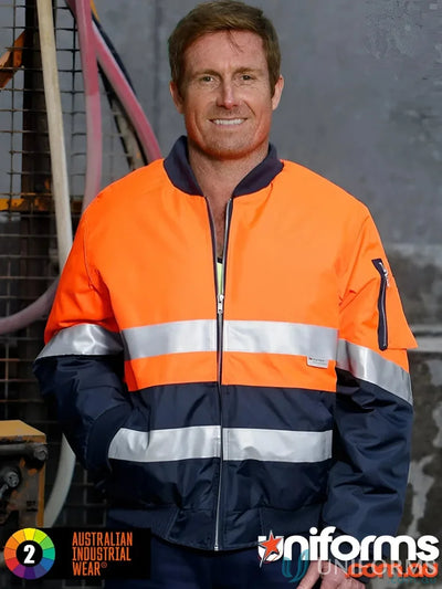 High-vis sw16a hi-vis hivis flying jacket with 3M tapes showing winning spirit style