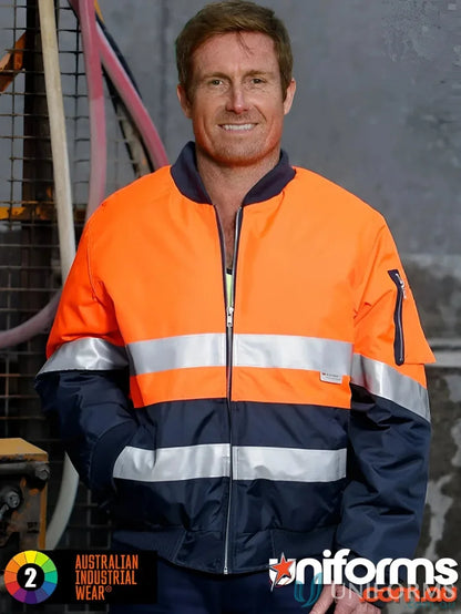 High-vis sw16a hi-vis hivis flying jacket with 3M tapes showing winning spirit style