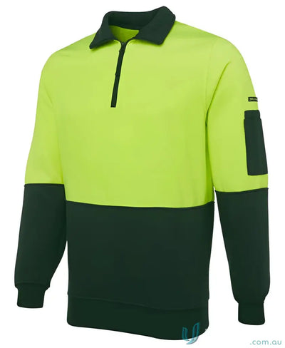 Two-tone lime navy and orange navy Hi-Vis work sweatshirt from JBs for uniforms