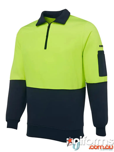 Two-tone lime navy or orange navy Hi-Vis work shirt from JBs uniforms
