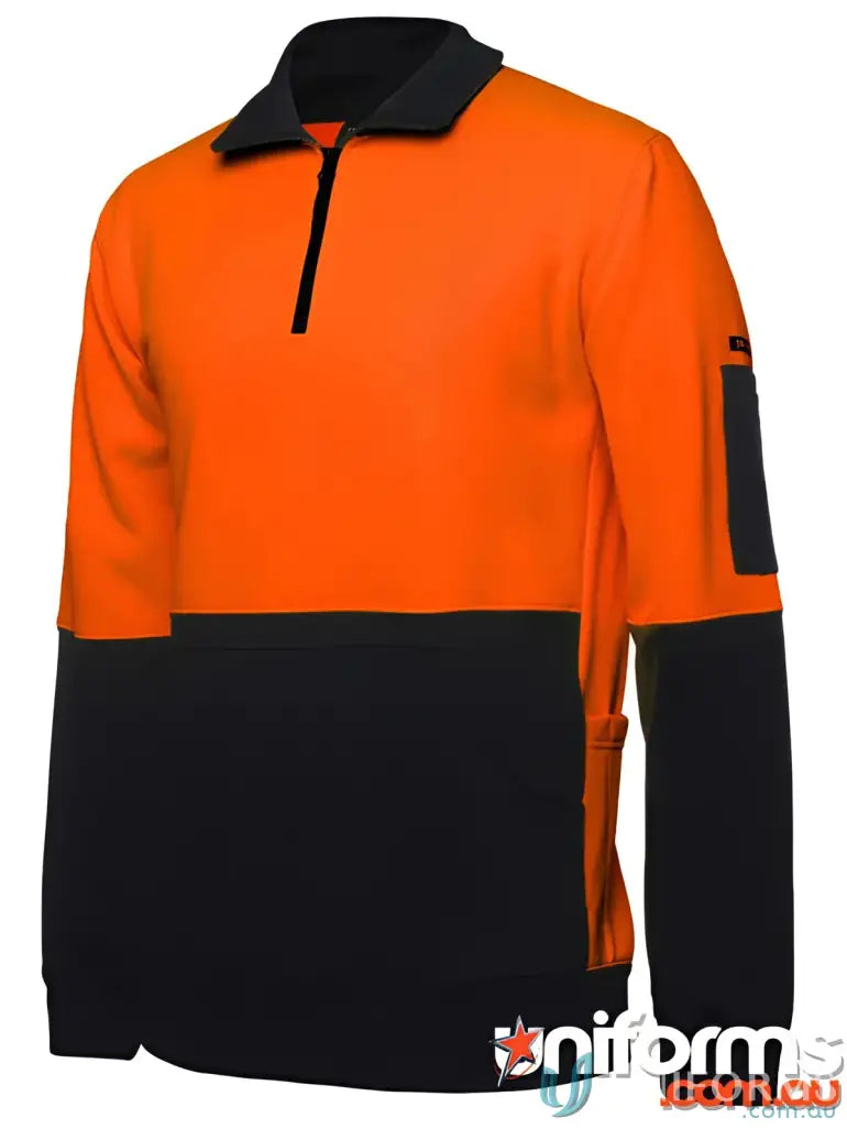 Orange and black long-sleeved work shirt from JB’S HI VIS 330G Workwear collection