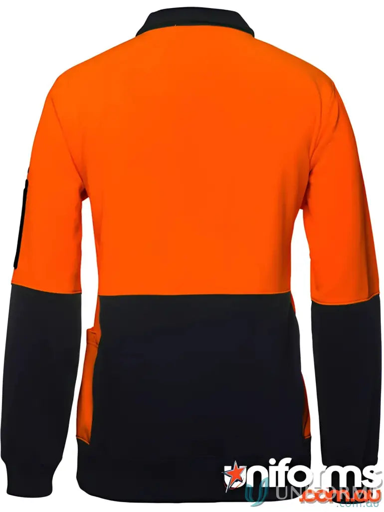 Orange and black work shirt from JB’S HI VIS 330G 1/2 Zip Fleece, ideal for workwear