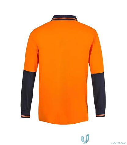 Orange and Navy Hi-Vis Polo Shirt for Logistics Teams with Pocket for max visibility