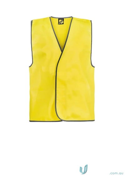 HiVis Safety Vest with bright yellow color and contrast binding for workcraft safety