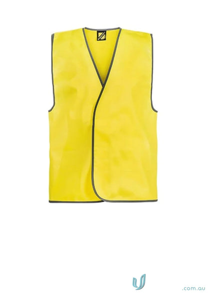 HiVis Safety Vest with bright yellow color and contrast binding for workcraft safety