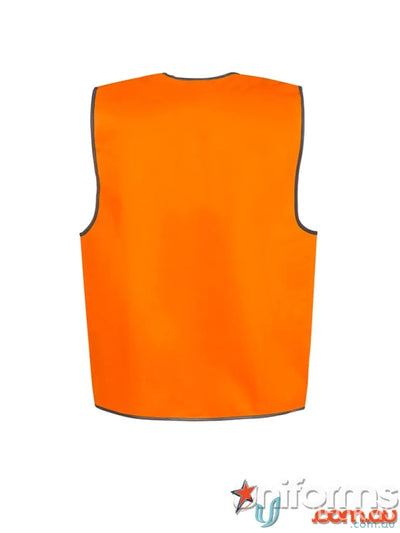 Orange HiVis Safety Vest with contrast binding for high visibility workcraft safety