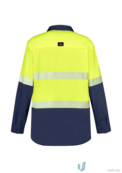 High-visibility workwear shirt with hivis segmented tape for outdoor jobs zw470