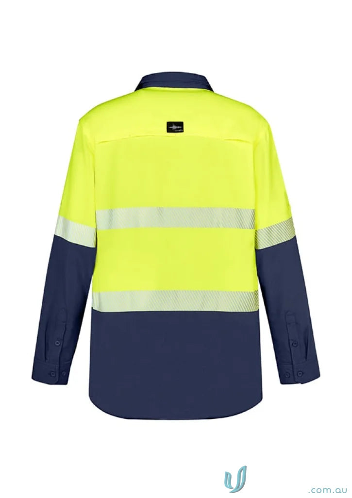 High-visibility workwear shirt with hivis segmented tape for outdoor jobs zw470