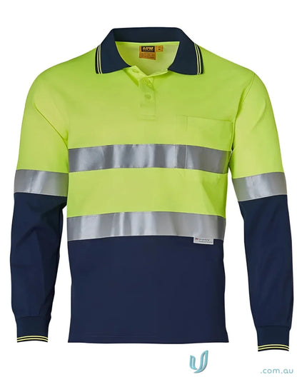 HiVis TrueDry LS 3M Tape Polo sw21a long sleeve sleeve safety polo for work