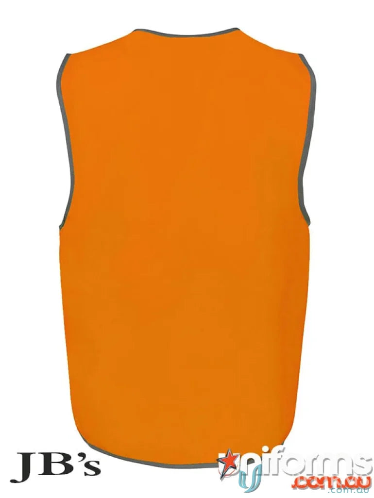 Orange safety vest from JBs HiVis Vest, meets Australian safety standards for work uniforms for Australians and extra large safety gear keys