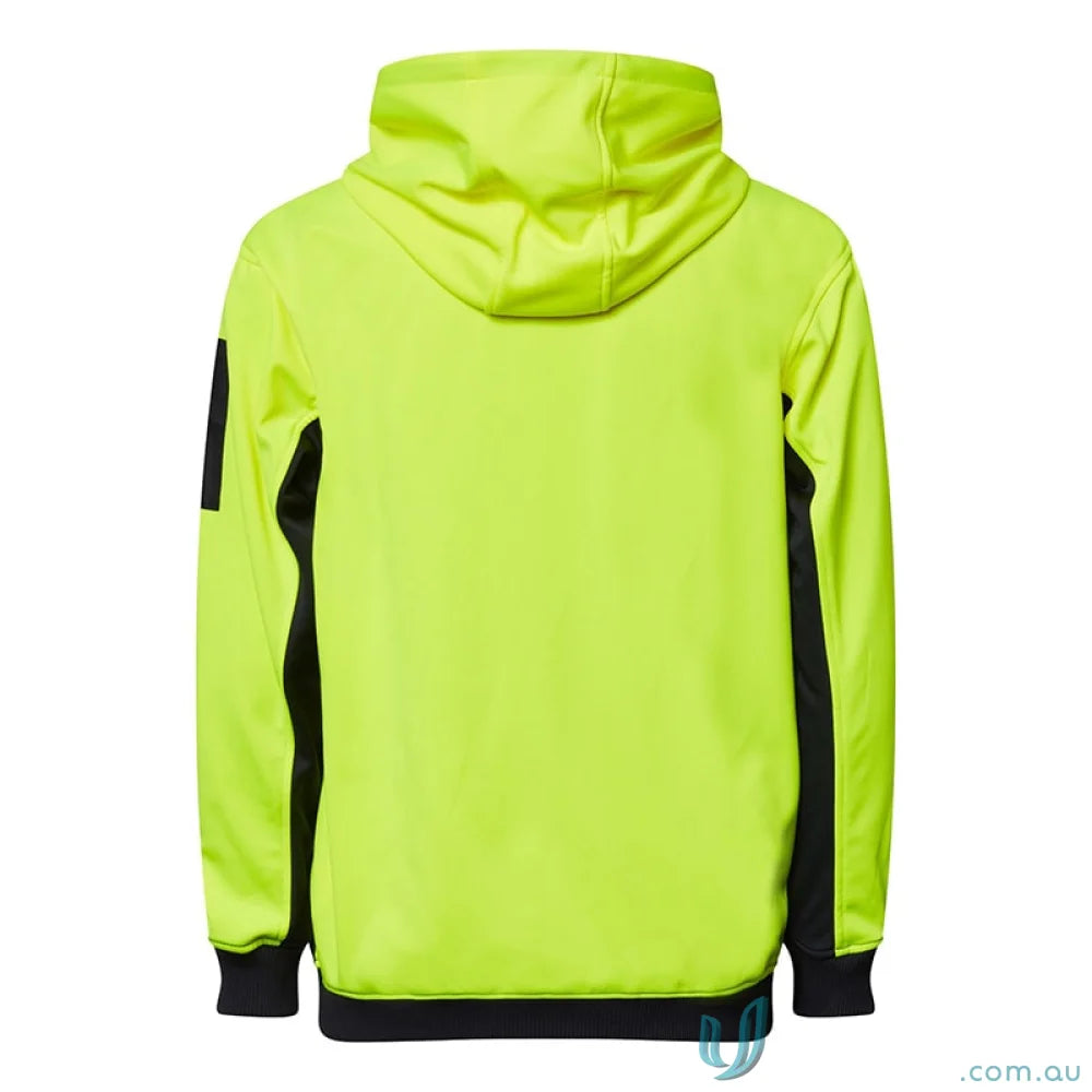 Neon yellow and black HiVis Zip Hoodie perfect for workcraft hivis zip and road work gear