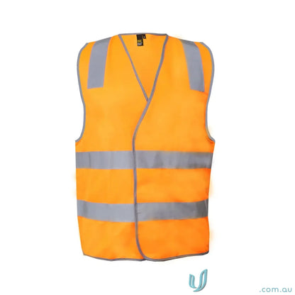 HiViz vest with tape showing orange safety vest with reflective stripes for workcraft hiviz vest