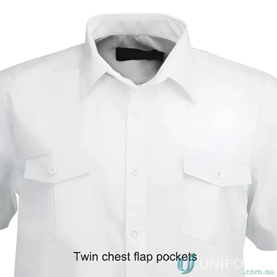 Hospitality Nano SS Shirt made with Nano-Gear® fabric featuring twin chest flap pockets