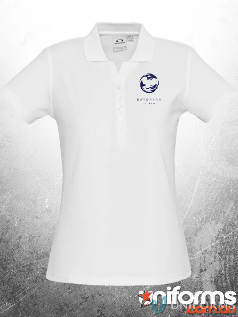White polo shirt from HOUSEKEEP Ladies workwear collection perfect for uniforms