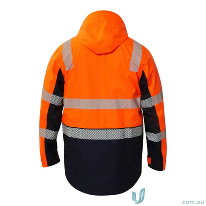 Orange and black HRC2 Inherent Reflective 3-in-1 Jacket with high visibility and cal cm²