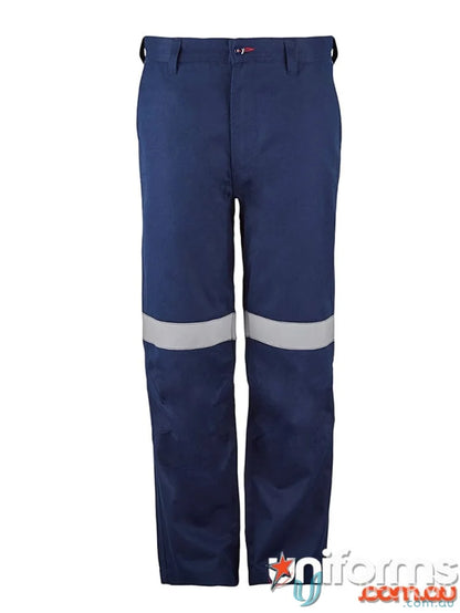Navy workcraft HRC2 inherent straight leg pant FPV018 with reflective stripes