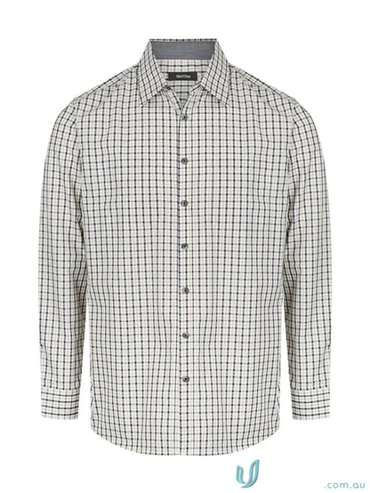 Hudson Identitee L/S Shirt in black white checkered workwear uniform style