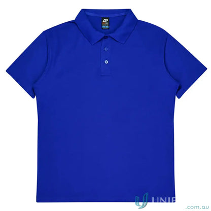 Hunter Kids Polo in royal blue pique knit, perfect for uniforms or casual workwear