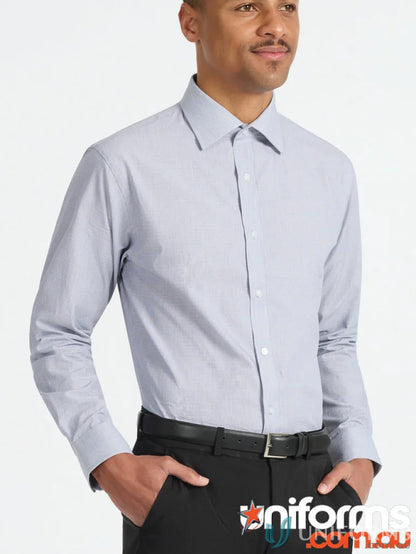 Hunter Long Sleeve Shirt made of dobby weave premium cotton in modern fit style