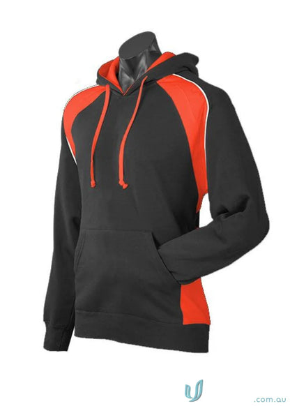 Huxley Hoodie black and orange hooded sweatshirt perfect for sports uniforms or casual workwear