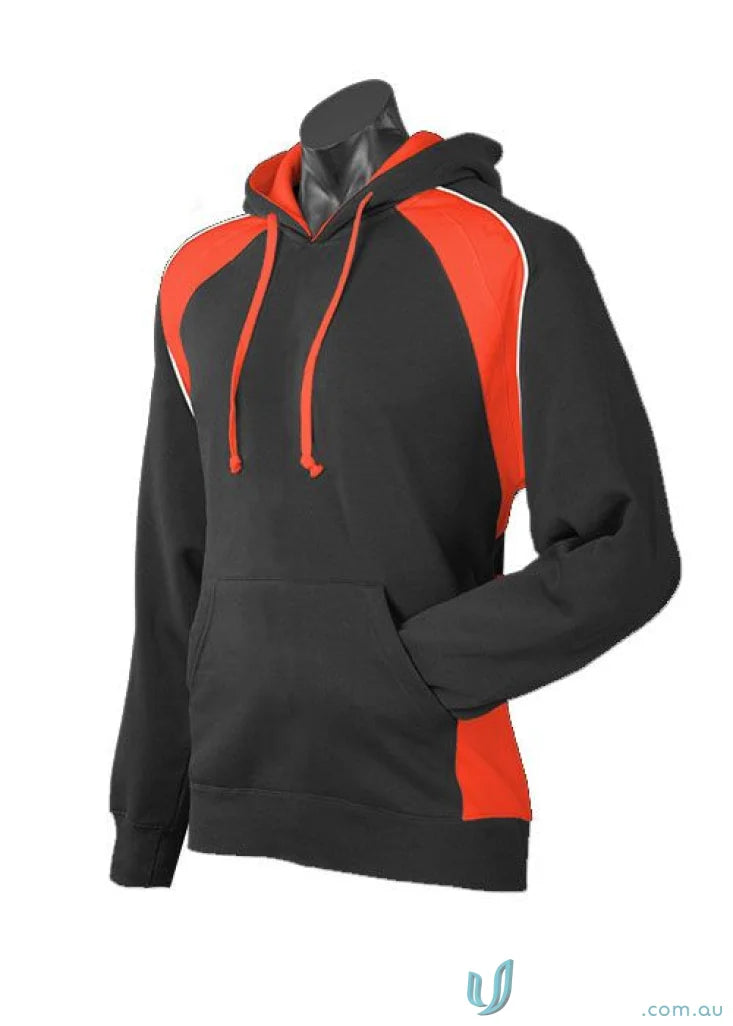 Huxley Hoodie black and orange hooded sweatshirt perfect for sports uniforms or casual workwear