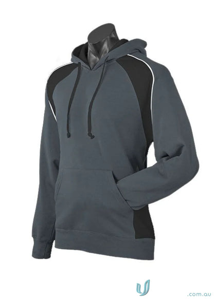 Gray and black Huxley Hoodie perfect for casual wear and sports uniforms