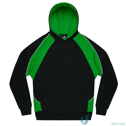 Black and green Huxley Kids Hoodie perfect for casual wear and sports uniforms