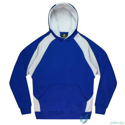 Blue and white Huxley Kids Hoodie perfect for sports uniforms or casual workwear