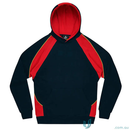 Red and navy Huxley Kids Hoodie perfect for casual wear or sporty uniforms