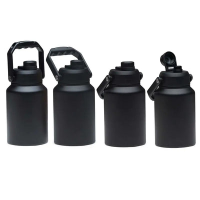 Black insulated hydrasite 1.9l mega bottle with handle and screw-on lid ideal for work uniforms and workwear use