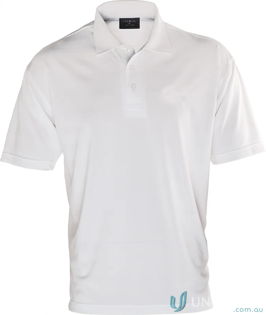 White short-sleeved polo shirt from Ice Cool Polo perfect for uniforms and workwear