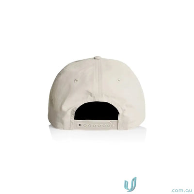 Light beige Icon Nylon Cap with curved peak and tonal under-peak lining