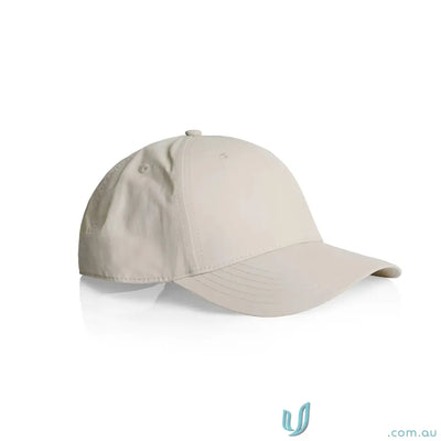 Light beige Icon Nylon Cap with curved peak and tonal under-peak lining